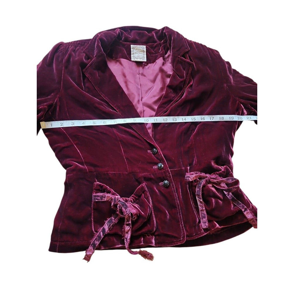 Vintage Polo Ralph Lauren Velvet Blazer Womens L Victorian Whimsigoth Steampunk - Picture 6 of 10